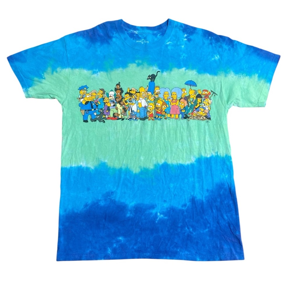 2016 THE SIMPSONS Complete Cast Universal Studios Tie-dye T-Shirt Sz Large